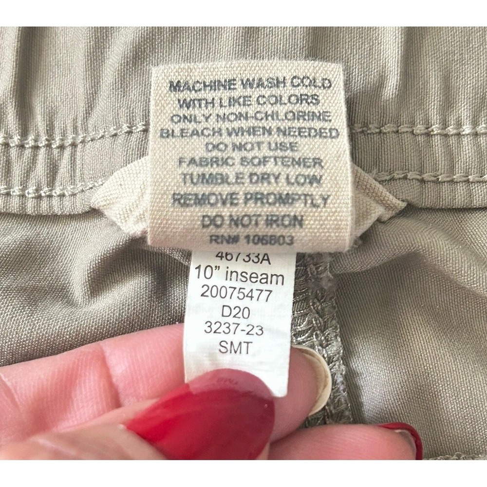 Duluth Trading Co. Dry on the Fly 10" Cargo Shorts Women's 8 Stone Hiking $80 - Picture 6 of 9